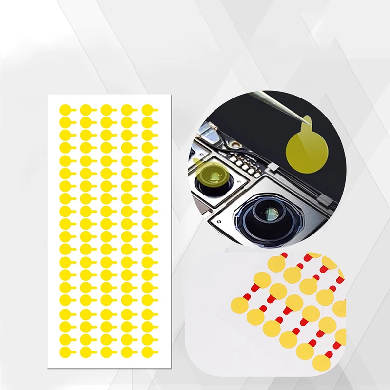 New 100Pcs Dust Stickers High Temperature Tape For Phone Camera Infrared Dot Matrix Protective Sticker