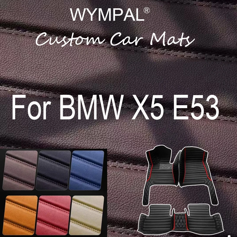 

Luxury Customized Car floor mats for BMW X5 E53 2004 2005 2006 2007 auto foot Pads automobile carpet cover accessories full set