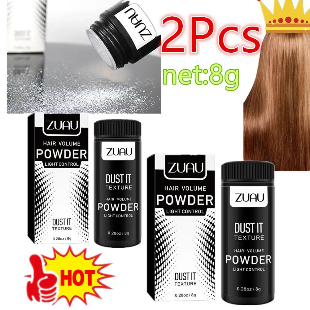 2pcs Mattifying Powder Increases Hair Volume Captures Haircut Unisex Modeling Styling Fluffy Hair Powder Absorb Grease