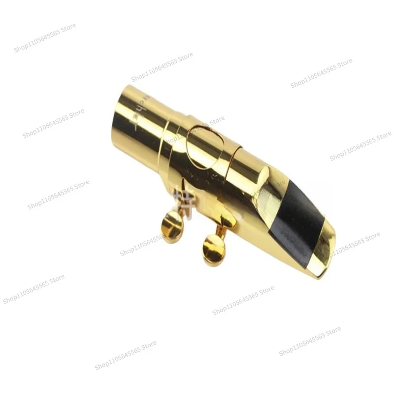 For [Metal Flute Head] Alto Saxophone Metal Flute Head, Gold-plated Musical Instrument Accessories