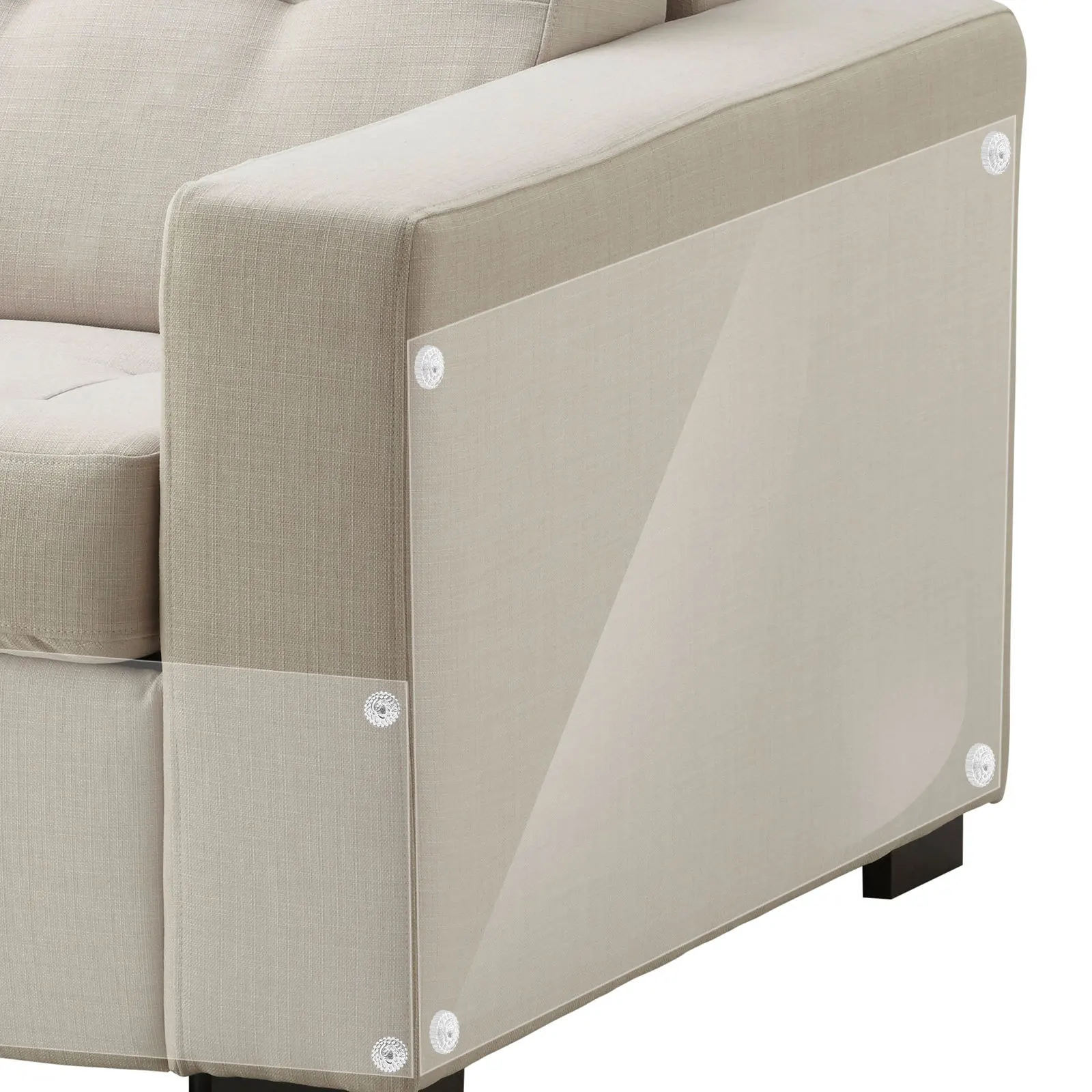 

15Pcs Transparent Cat Scratch Furniture Protector Strong PVC Couch Covers Clear Sofa Scratch Guard Nails Included Couch