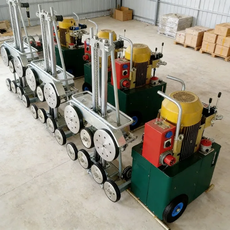 Hydraulic Diamond Wire Saw Machine For Granite Quarry Mining Heavy Duty Stone Block Squaring Tool For Marble Mining Plant