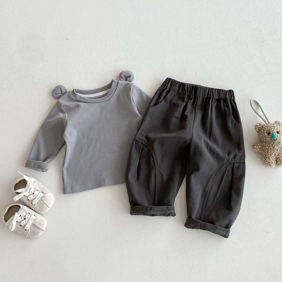 Boys' Pants 2025 Autumn New Korean Version Pants, Loose Casual Pants for Children, Children's Clean Color Versatile Trendy Pants