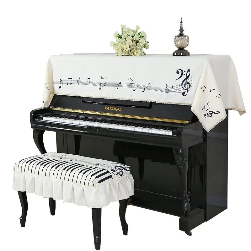 Simple Modern Piano Cover Polyester Piano Cover Cloth Dust Cover Piano Cover Half Cover Electronic Piano Dust Cover Cloth ZE848