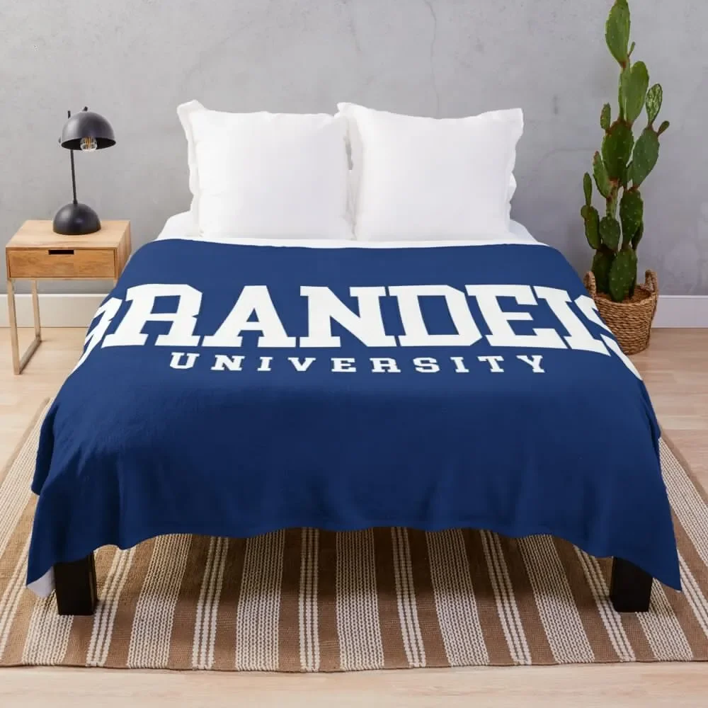 brandeis - college font curved Throw Blanket Luxury Soft Plush Plaid Blankets