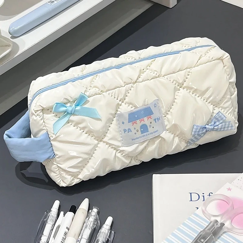 Cute Bow Makeup Bag Women Travel Cosmetic Bag Large Cosmetic Holder Case Portable Cosmetic Pouch Toiletry Bag