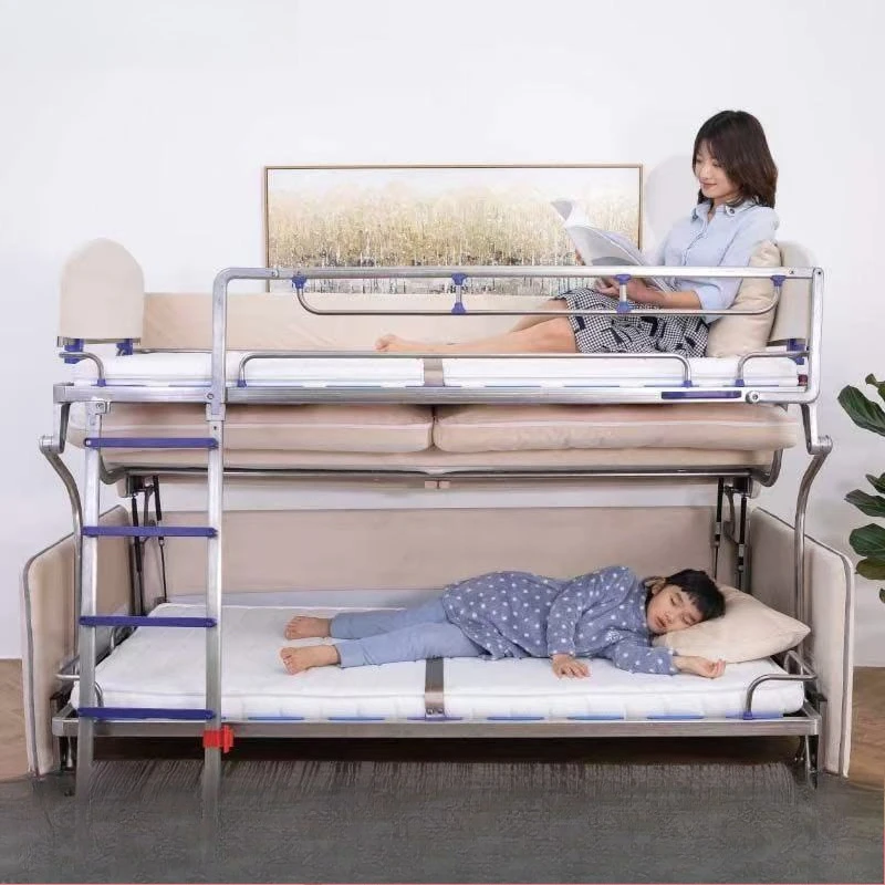 

Simple and multi-functional foldable sofa bed two-in-one balcony living room small apartment integrated dual-purpose metal bed