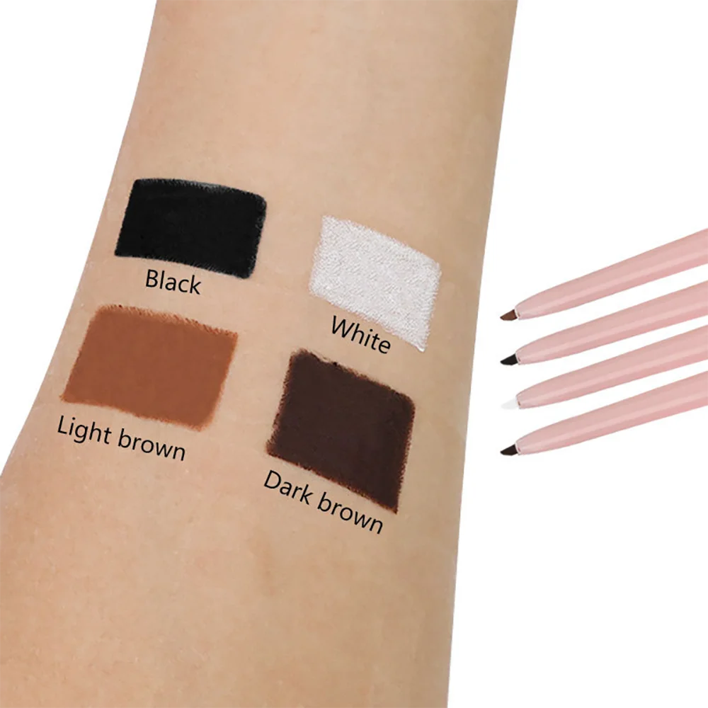 4-Color Private Label Eyeliner Pencil Custom Logo Gel Eye Liner Pencils Smudge-Proof Waterproof Sweat-Resistant Natural Makeup