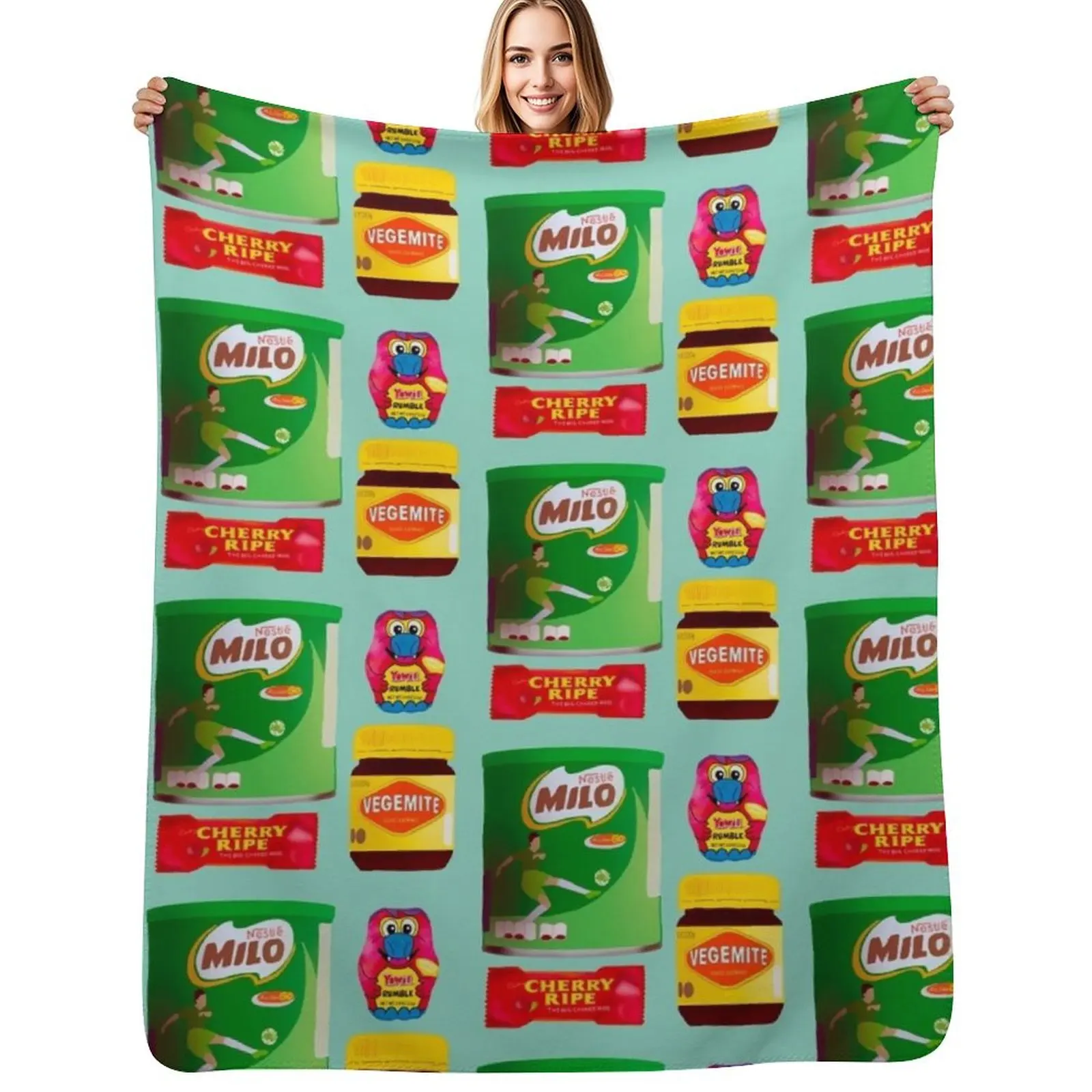 Australian Snacks Throw Blanket decorative Warm Decorative Beds Weighted Soft Beach Blankets