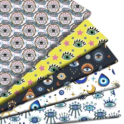 Eyes Feather Ouija Hand Bone Printed Polyester Pure Cotton Material Patchwork Tissue Sewing Quilting Fabrics Needlework Cloth