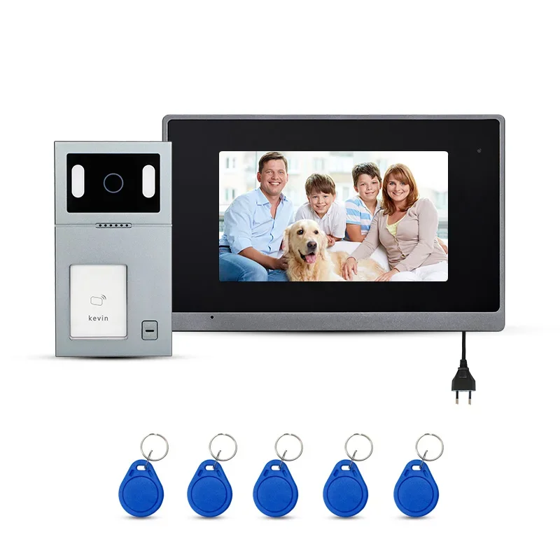 Low Cost 7 inch wifi Tuya HD IP65 home video intercom system with door release smart door entry system