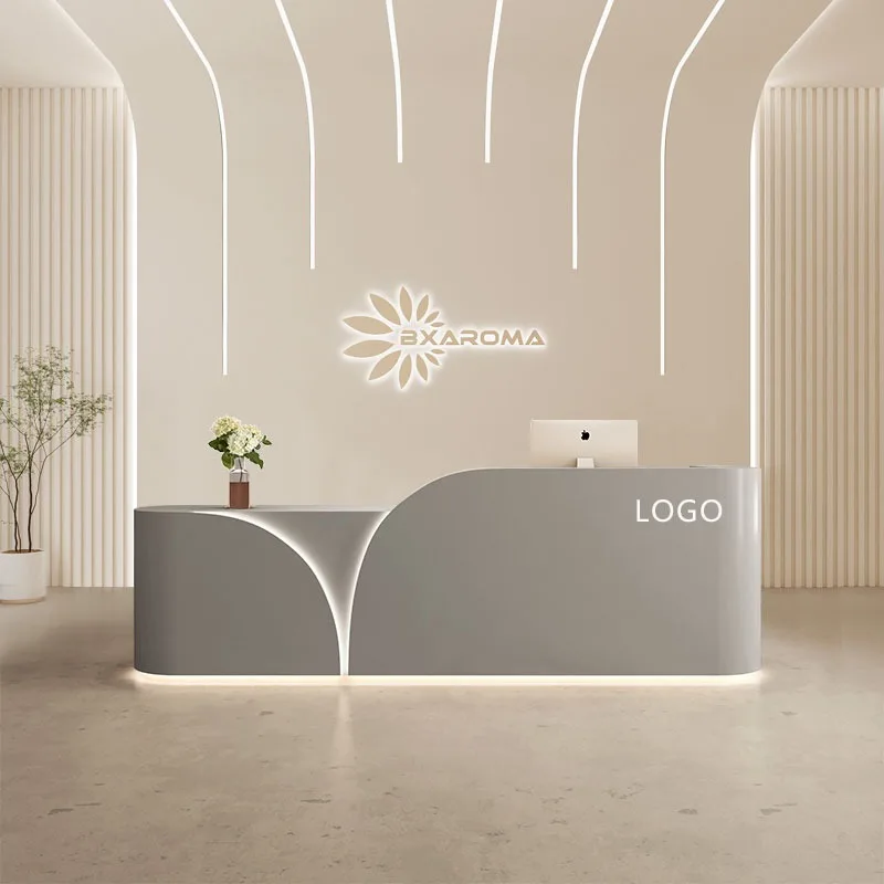 Storage Front Desk Reception Counter Restaurant Long Classic Reception Desks Beauty Salon Mostrador Recepcion Office Furniture