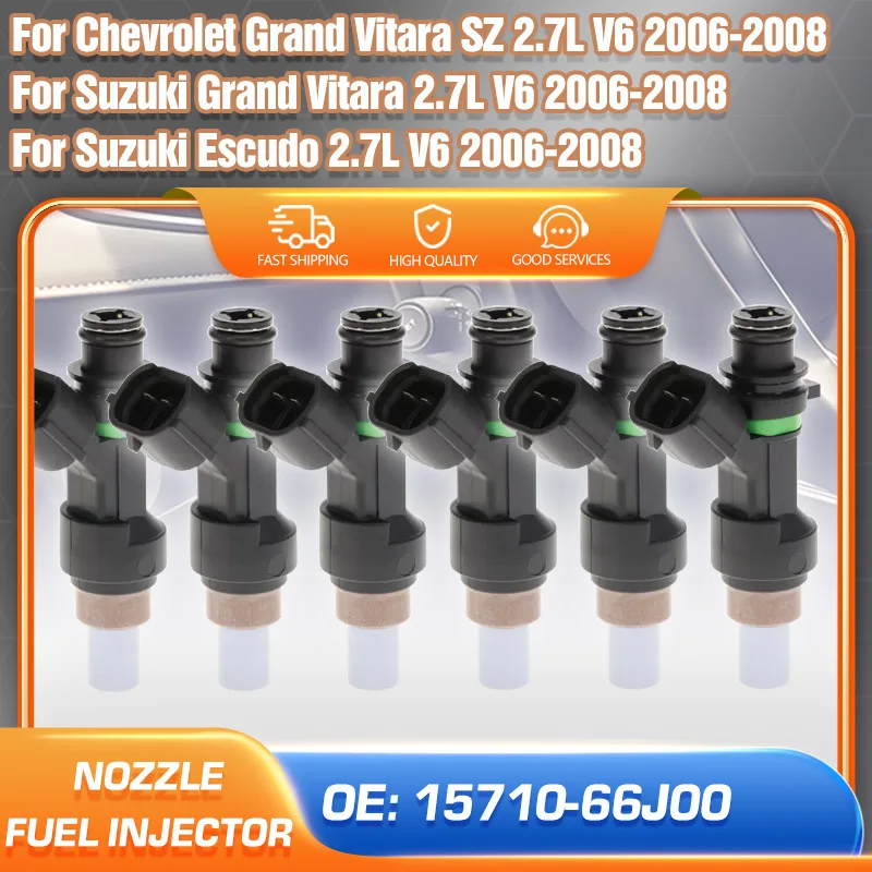 

Car Fuel Injector Nozzle Kit 15710-66J00 For Suzuki Grand Vitara Suzuki Escudo Chevrolet Grand Vitara SZ 2.7L V6 2006 2007 2008