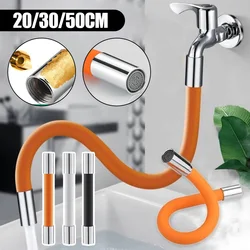 20/30/50CM Faucet Extension Hose 360° Rotation Universal Bathroom Kitchen Tap Bubbler Extender Tube Anti-Splash Water Pipe 1pcs