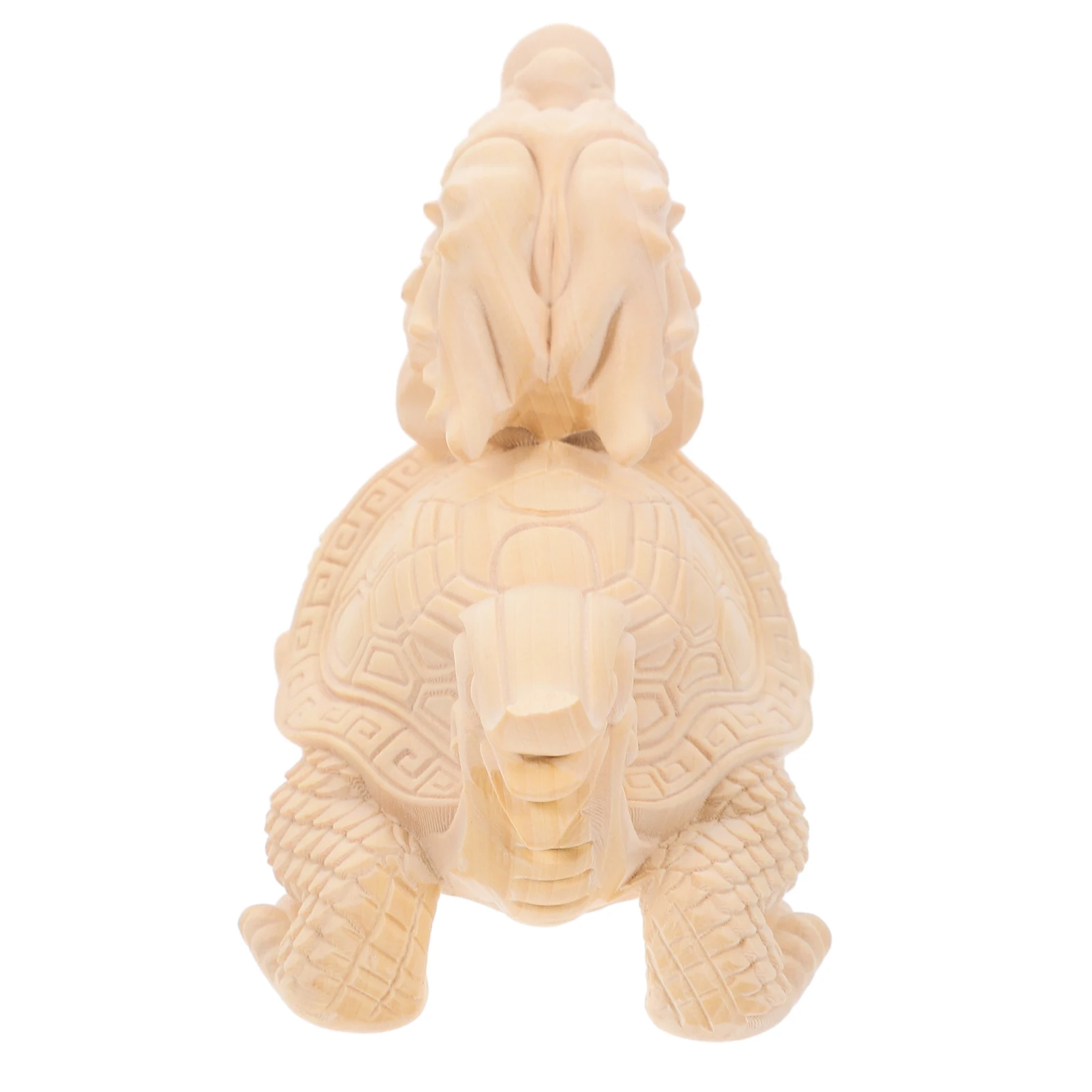 

Dragon Turtle Ornament Hand Carved Statue Animal Sculpture Desktop Decor Small Decorate