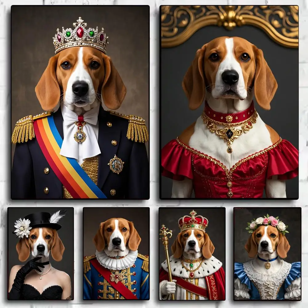 Beagle Dog Poster HD Wall Stickers Mural Self-Adhesive Decals Home Decor Bedroom & Living Room Gift Idea