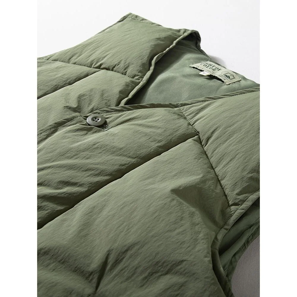 

Men's Thiened Padded V-Ne Cotton Jaet Autumn Winter Outdoor Waterproof Warm Vest Coat Loose Fit Polyester Fiber