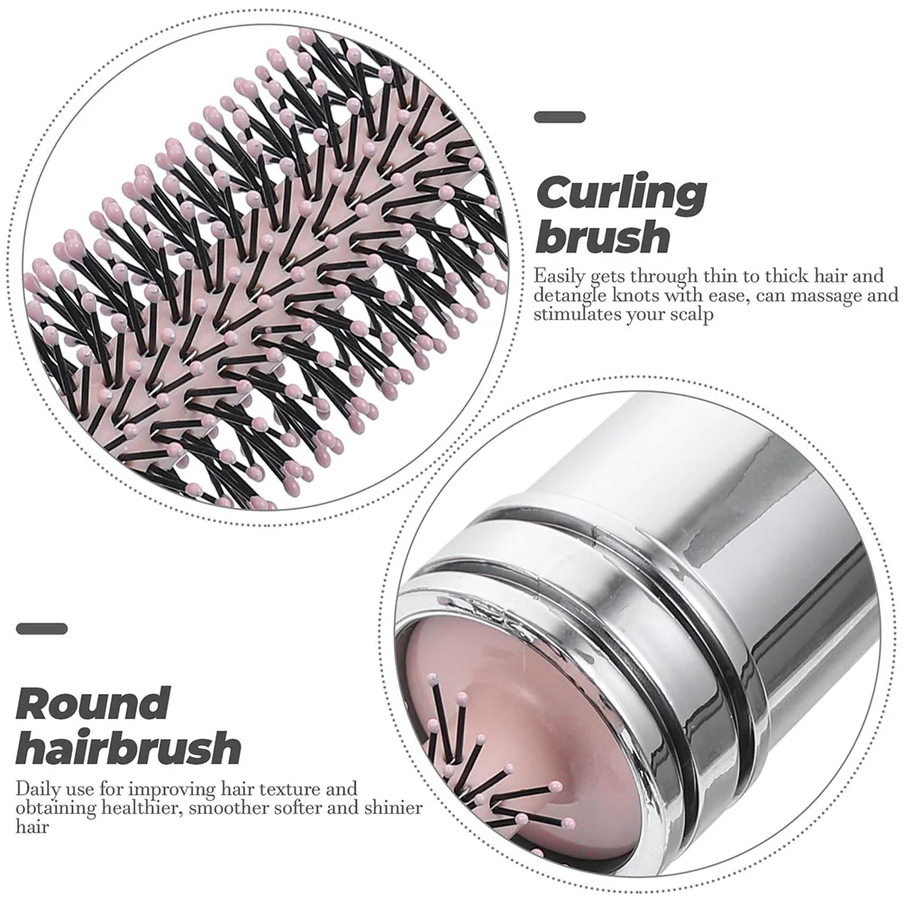 

2 шт., дорожная рулонная щетка, антистатическая круглая щетка для укладки волос двойного назначения, влажная, сухая, сухая расческа для мужчин и женщин, щипцы для завивки волос