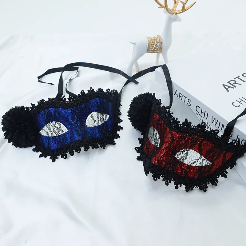 Maschera sexy a mezza faccia Puntelli per feste di Halloween Maschera in pizzo in maschera Maschera per occhi per adulti veneziana per donne e uomini