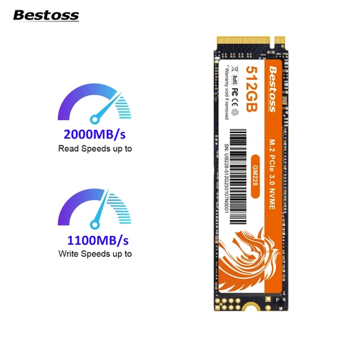 Imagen 1 del producto Bestoss Nvme M2 Ssd 1tb Notebook Ssd Nvme M2 256gb Diy ordenador para juegos unidades internas de estado sólido para ordenadores portátiles GM228