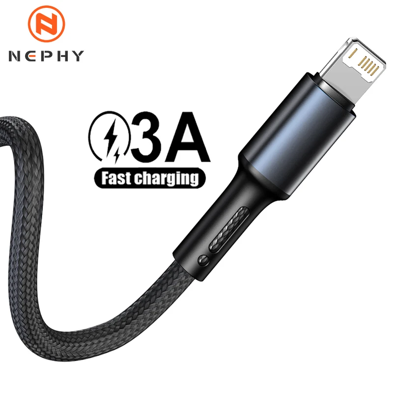 Fast Charging USB Charger Cable For iPhone 14 13 12 11 Pro Max Xs X SE 6 7 8 Plus iPad braid Origin Lead 3m Data Long Wire Cord