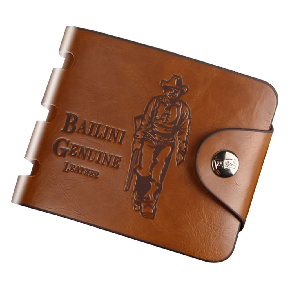 New Leather Vintage Short Men Wallets Male Money Bag Hasp Hollow Out Small Wallet Men Clutch Purse Card Holder Coin Pocket