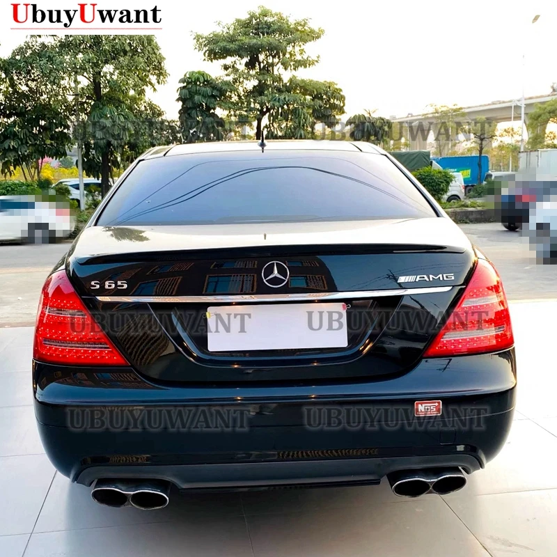 For Benz S Class W221 S320 S400 S420 S450 S600 2011 2012 2013 2014 2015 ABS Material Spoiler Rear Trunk Wings