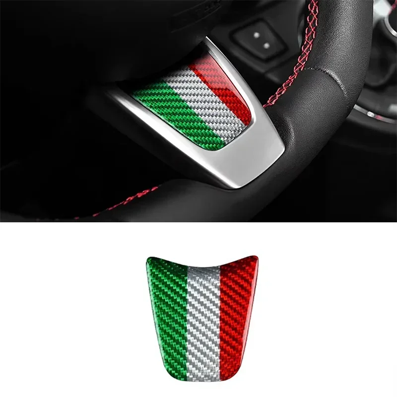 For Fiat 500 For Abarth 595 Real Hard Dry Carbon Fiber 2012-2015 Sticker Bottom Tricolor Interior Trim Modification Accessories