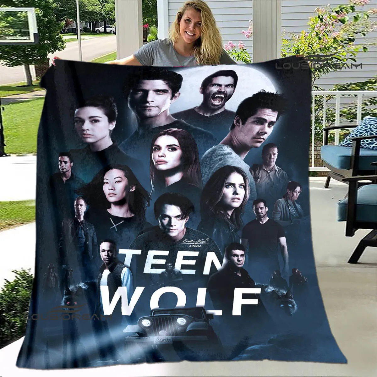 Movie Teen Wolf Printing blanket warm blanket Flange blanket soft and comfortable blanket home travel blanket birthday gift