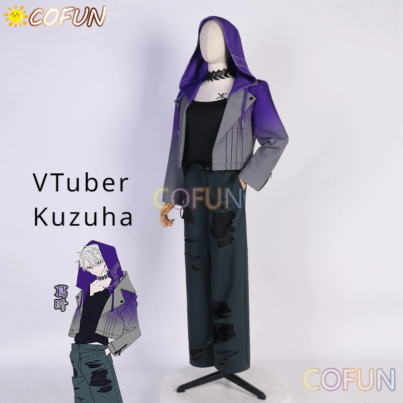 

VTuber Kuzuha Cosplay Costumes Halloween Men Game Suit NIJISANJI Outfits Daily Wear Shirt Pants Hoodies Cool Jacket