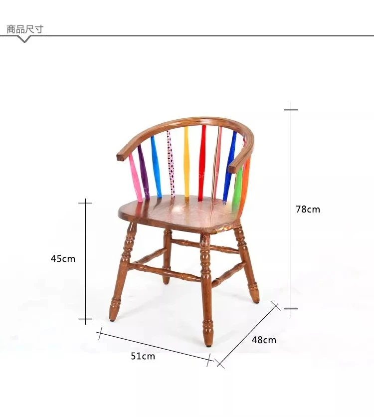 كرسي طعام من الخشب الصلب غير رسمي في الريف الأمريكي، كرسي دراسة، كرسي قراءة للشرفة، كرسي مقهى وندسور #6