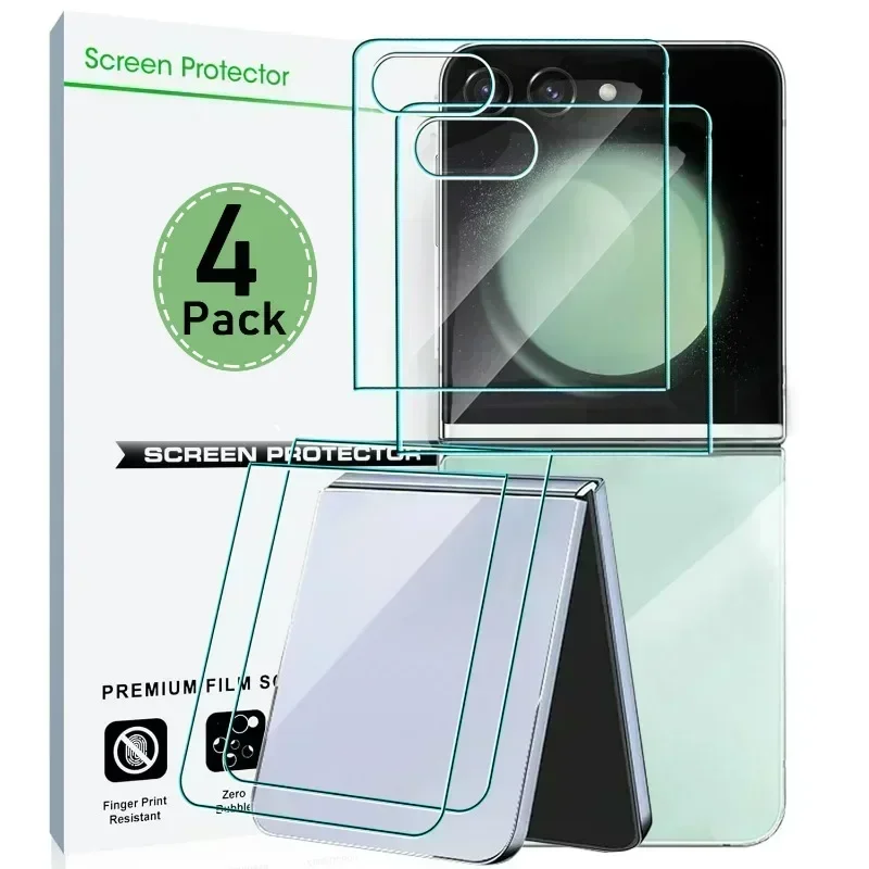 Tempered Glass for Samsung Galaxy Z Flip 5 Outer Screen Protectors Anti-scratch Protective Film for Samsung Zflip 5 Back Cover