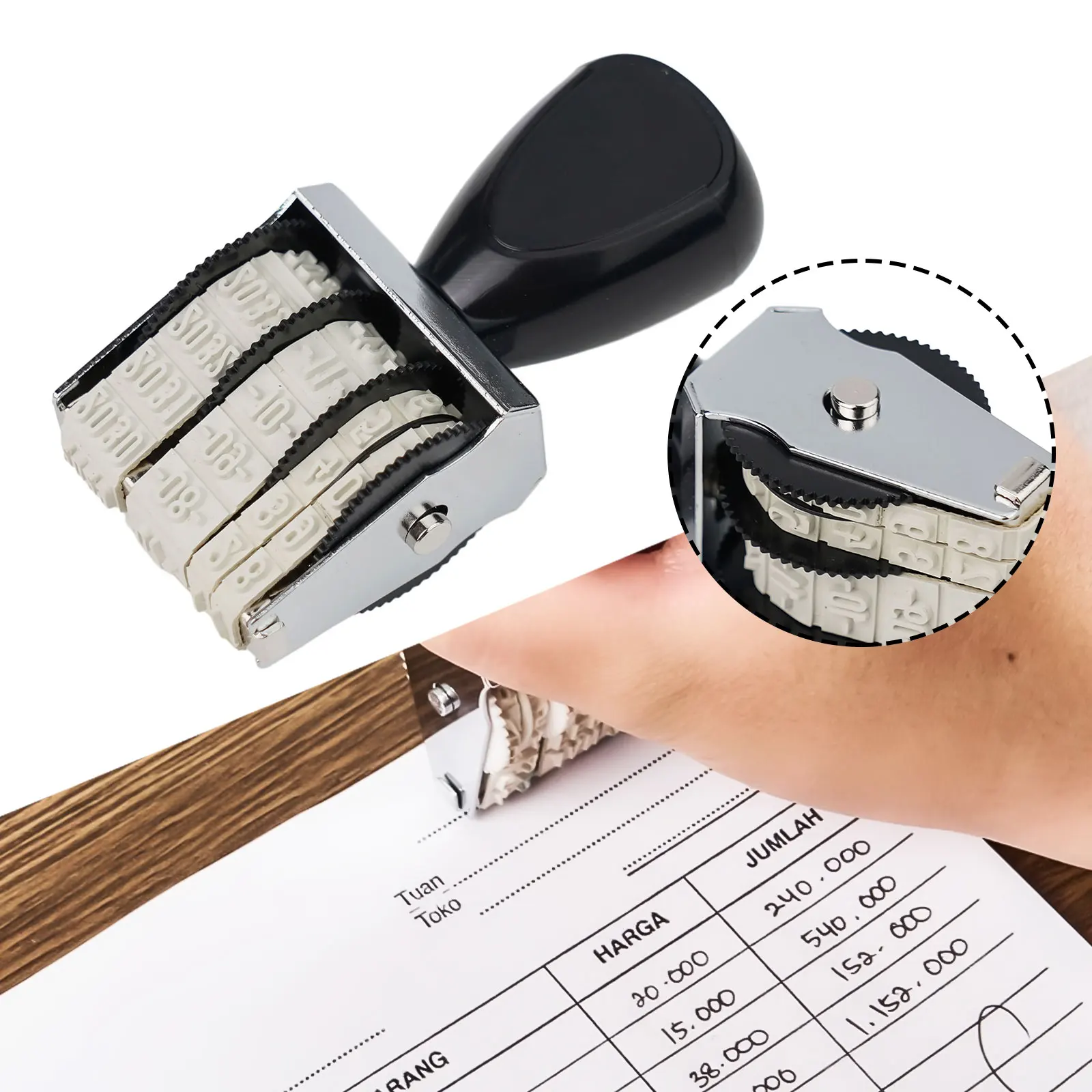 Date Stamp for Office School Home Use with Year Month Day Wheels Adjustable from 2020 to 2031 Lunar Calendar Format