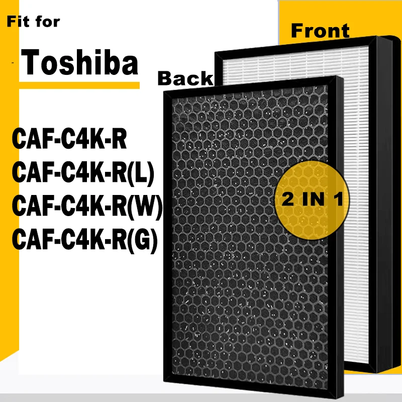 Replacement  HEPA and Carbon Combined Filter for Toshiba Air Purifier CAF-C4K-R CAF-C4K-R(L) CAF-C4K-R(W) CAF-C4K-R(G)