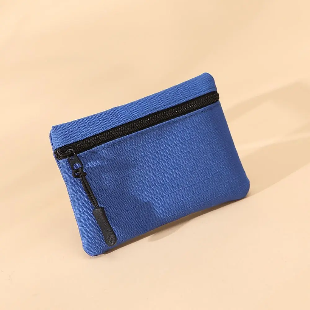 

Simple Korean Style Ox Cloth Coin Purse Solid Color Wallet Small Item Bag Zipper Coin Purse Card Storage Bag Outdoor