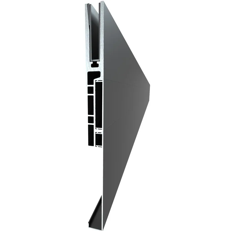 

Side staircase aluminum groove glass guardrail surface mounted alloy groove duplex hollow platform villa rural self-built house