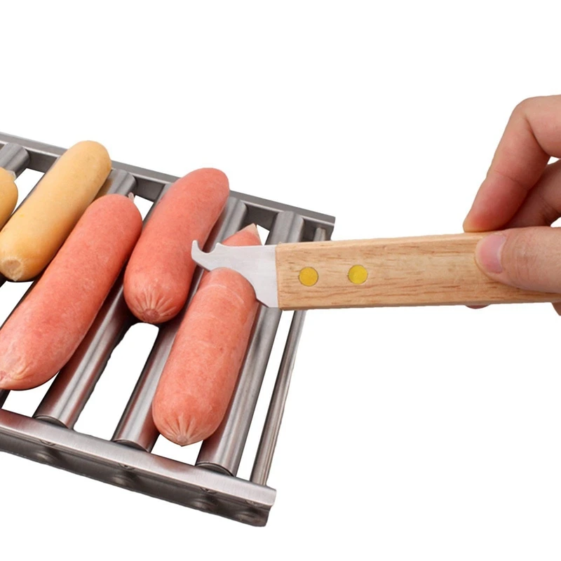 ลูกกลิ้งฮอตดอกฮอทด็อกที่มีด้ามจับทำความสะอาดง่ายทนทานการจัดการที่สะดวกสำหรับกลางแจ้งทนทานในร่ม