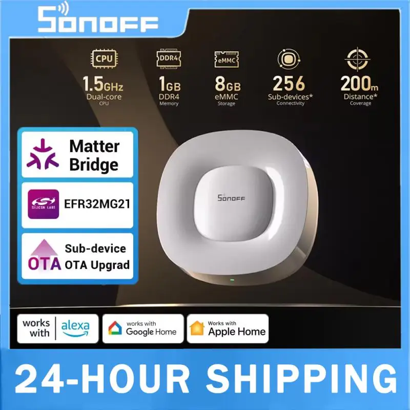 SONOFF ZB Bridge-U Zigbee 3.0 Matter Bridge Ultra Smart Home Security Scene Gateway EWeLink يعمل مع Alexa Google Home