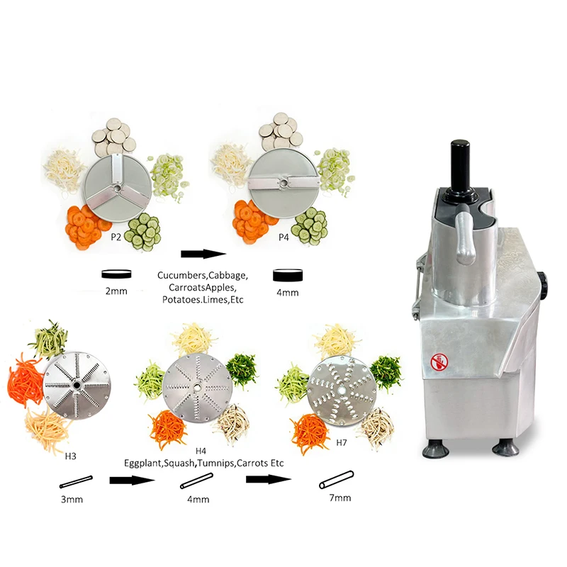 Macchina da taglio multifunzionale per affettare frutta e verdura utilizzata nelle strutture di lavorazione degli alimenti per l'industria agricola