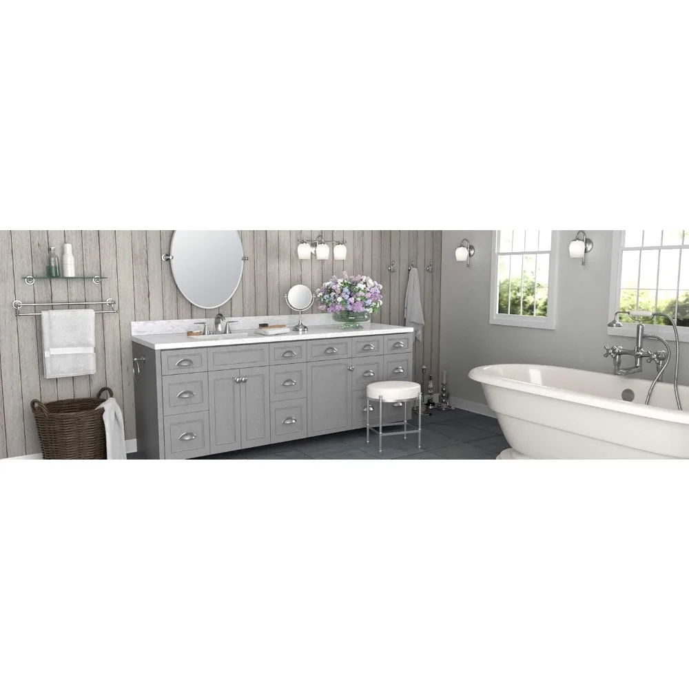 

24 Inch Double Towel Bar, Polished Nickel Finish - Rust-Resistant, Easy Installation for Modern Bathroom Decor