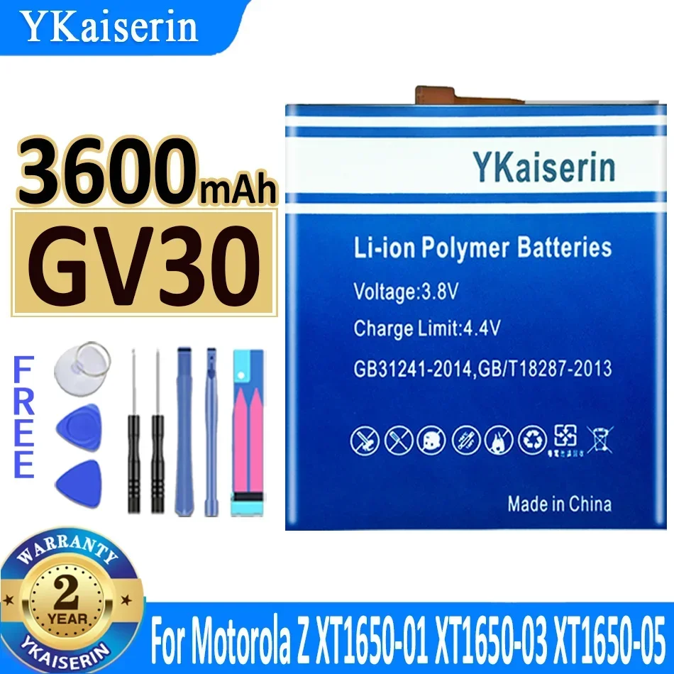 Bateria ykaiserin para motorola moto z XT1650-01 XT1650-03 XT1650-05 força de droid XT1650-2 snn5968a garantia bateria de um ano