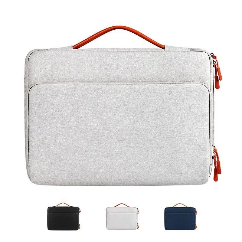 Ins Business Lightweight Carrying Laptop Bag MacBook Air Pro 13 14 15 15.6 16 Inch Briefcases Waterproof Shockproof Notebook Bag
