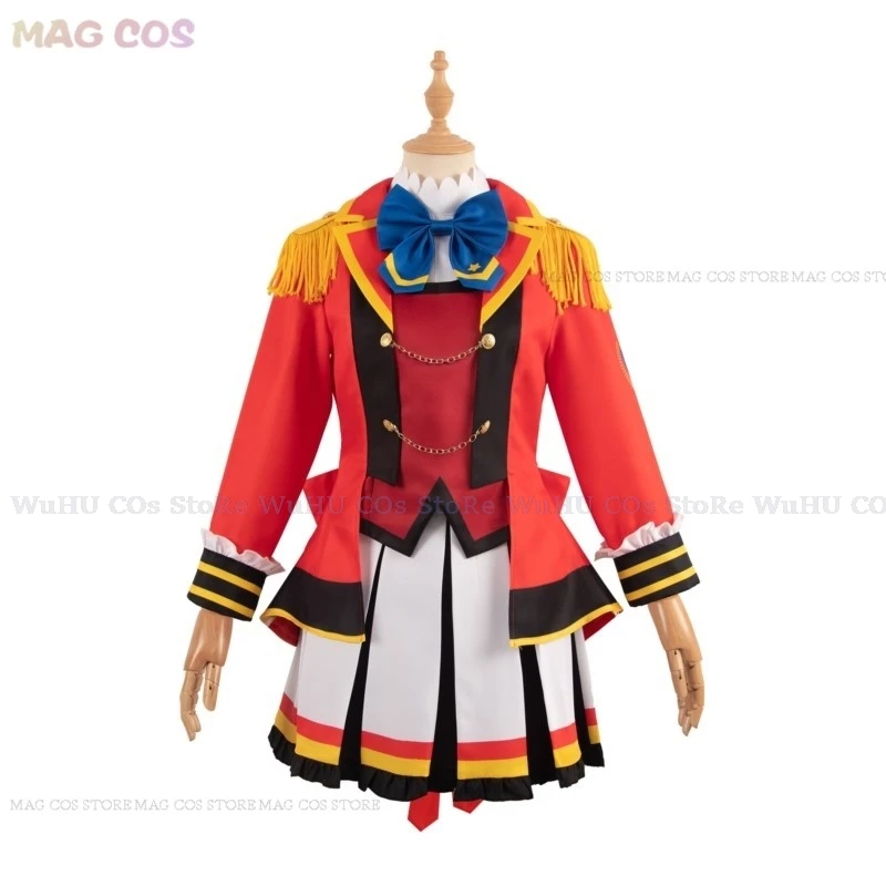 Game Aikatsu Stars! Cosplay Nijino Yume Cosplay Costume Gorgeous S4 School Red Uniform Wig Women Halloween Party Role Play Suit