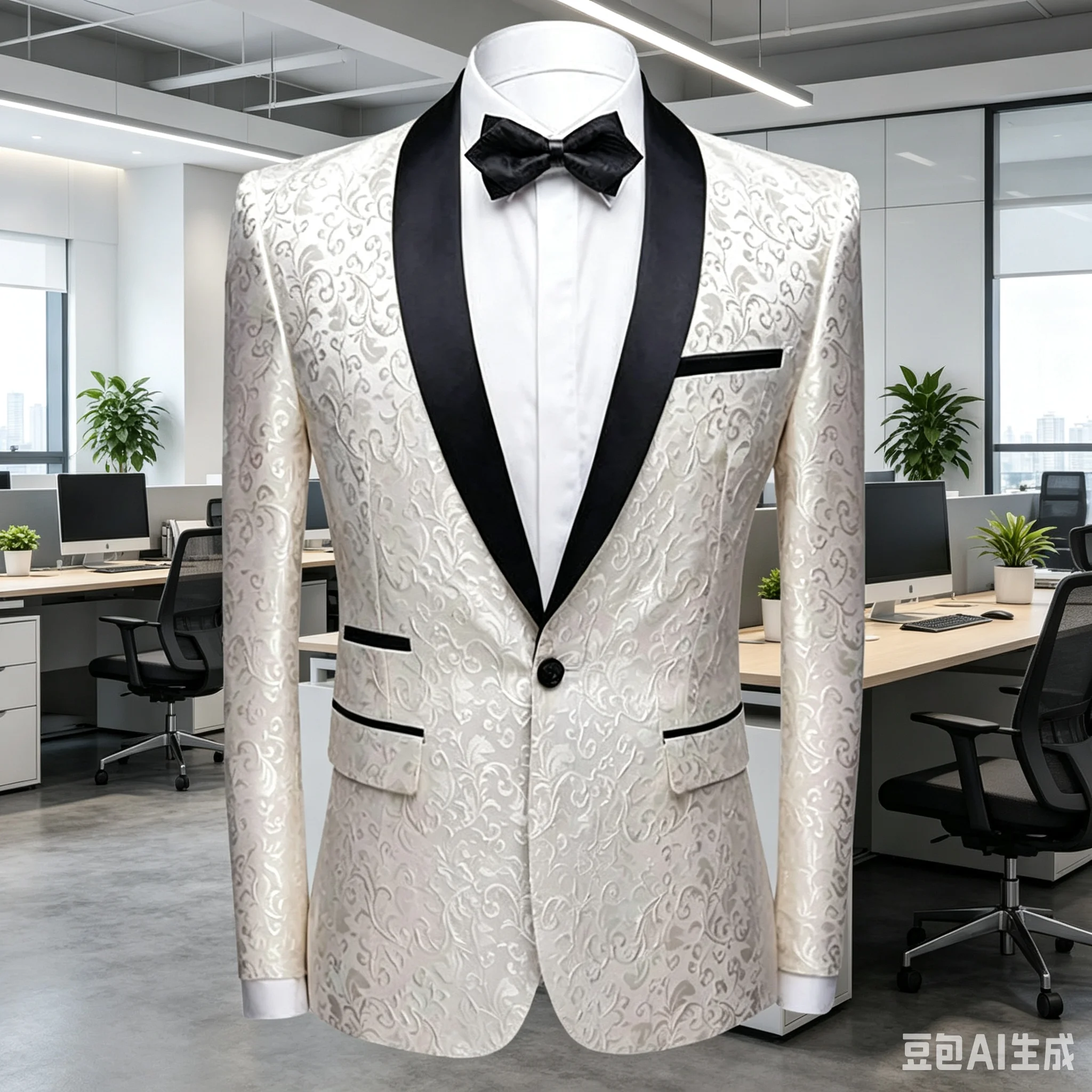 بدلة رجالية بيضاء من الجاكار ل - مراجعة Formal Men Party Wear Jacket وسعره