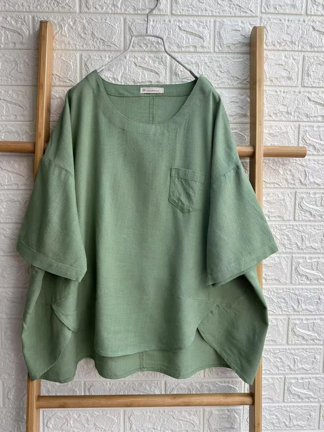 

Новая летняя круглая футболка большого размера из хлопка и льна, женская повседневная удобная дышащая футболка для особых центров.