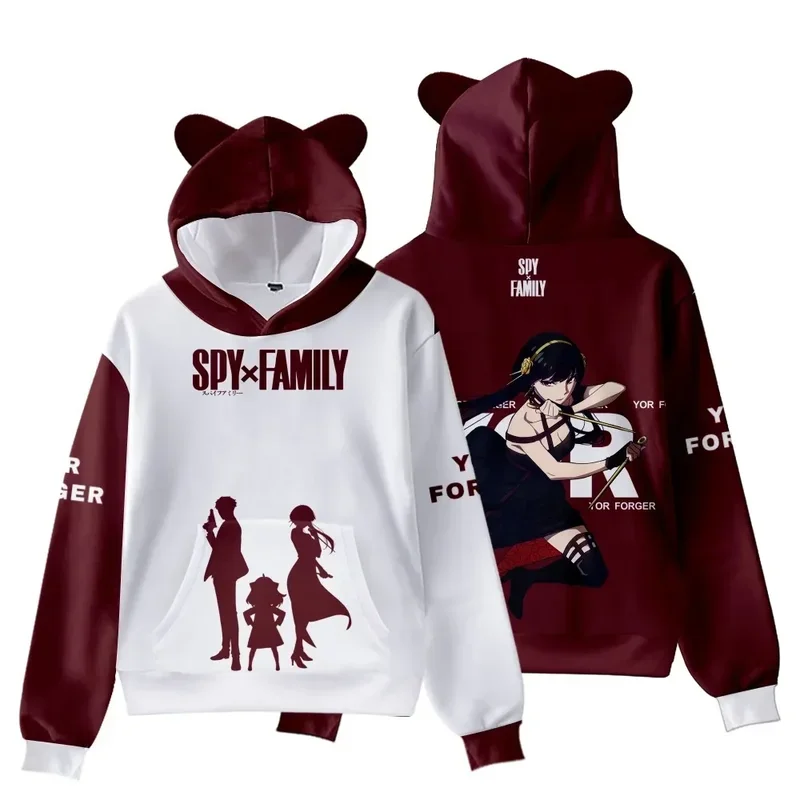 Japanische Anime Spion x Familie Sweatshirt Männer/Frauen Anya Hoodie Unisex Harajuku Cartoon Hip Hop Vintage Kleidung Kapuze Drops hipping