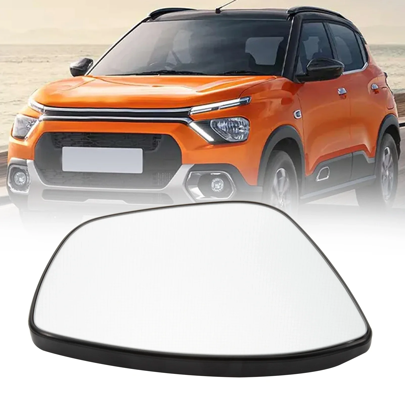 Right Passenger Side View Mirror Glass Heated Compatible with Peugeot 208/308/2008 2013-2019 C3 MK3 2016-2021