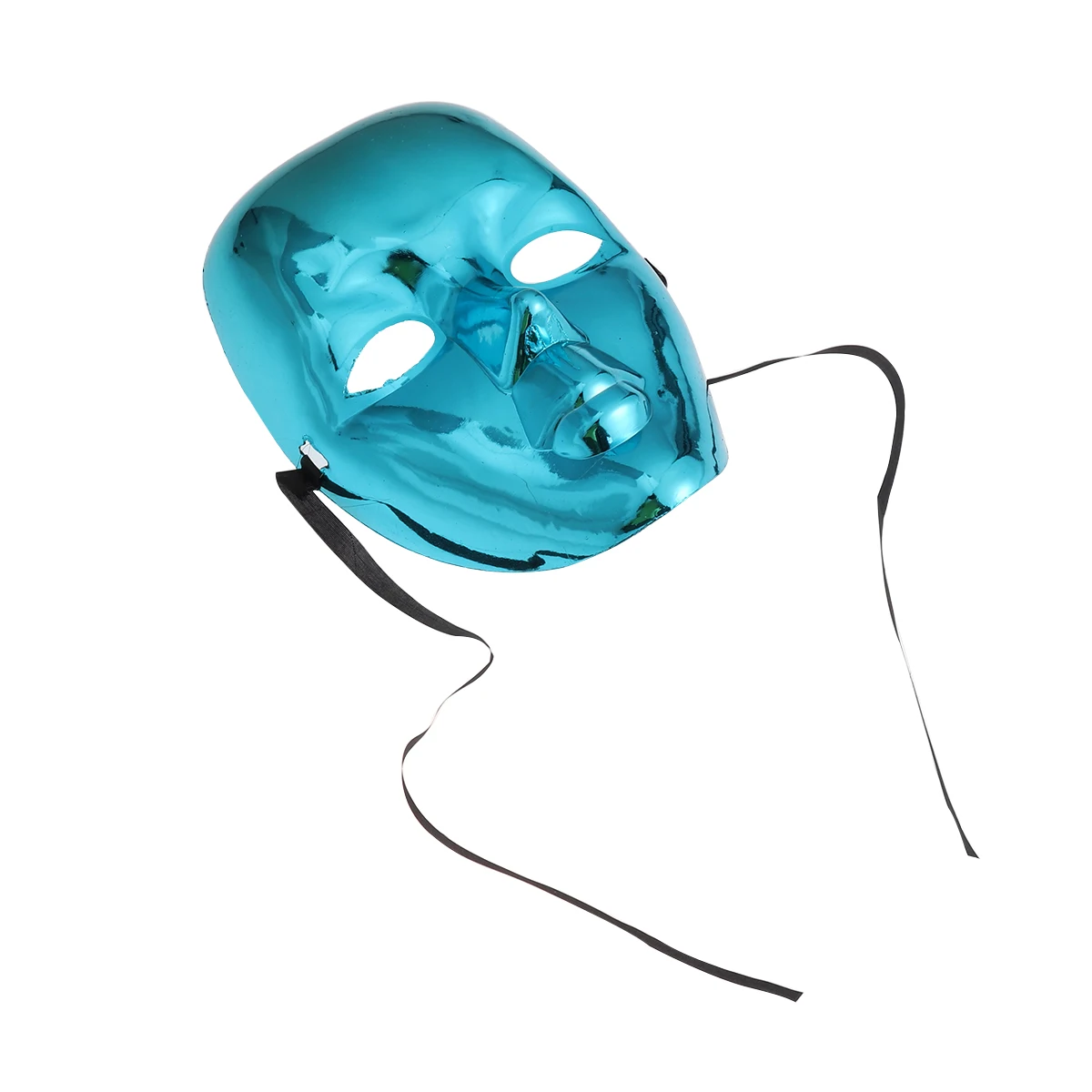

Electroplated Plastic Mask Shiny Blue Full Face Masquerade Masks for Party Carnival Costume Accessories Durable Flexible Band