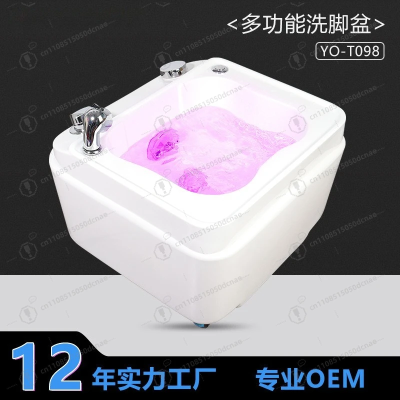 

Wholesale Acrylic Foot Spa TubElectric Surf Massage Foot Bath BasinColorful Light Design for Foot Salon Household Commercial Use
