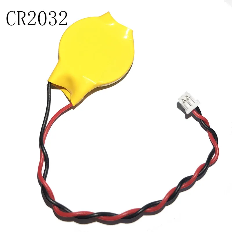 10 sztuk/partia CR2032 2032 bateria z przewodem 2pin płyta główna laptopa BIOS CMOS bateria z demontażem przewodów baterii